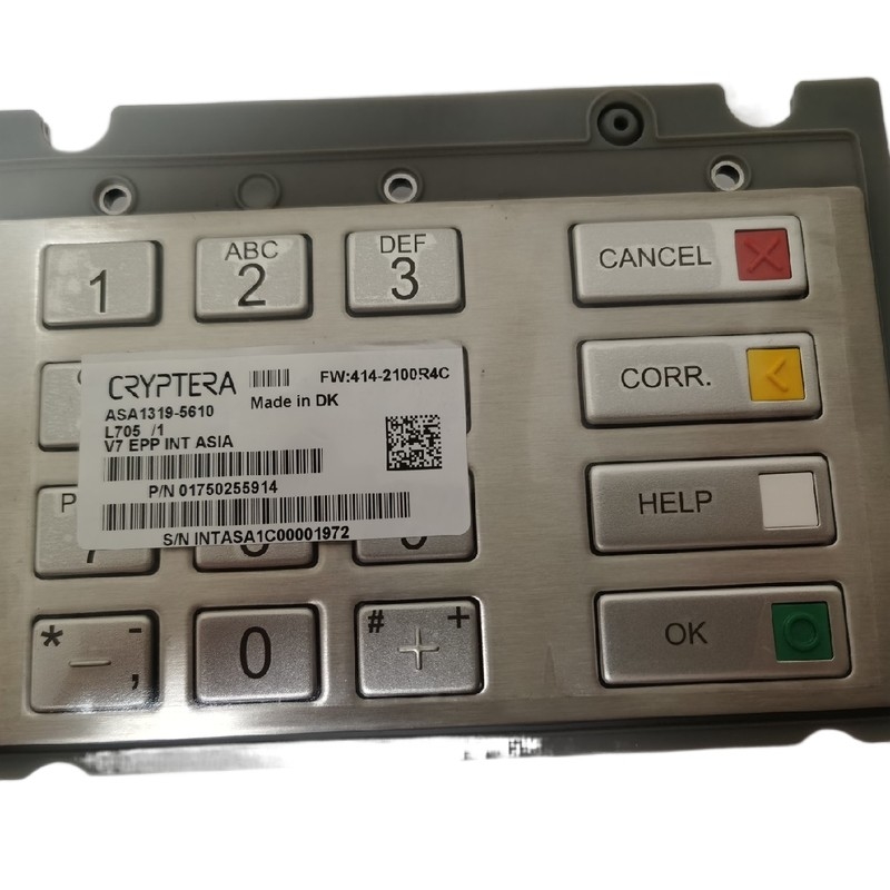 01750255914 Diebold Nixdorf 1750255914 EPP V7 ESP INT Pinpad Zuid-Amerika Keyboard ATM Onderdelen