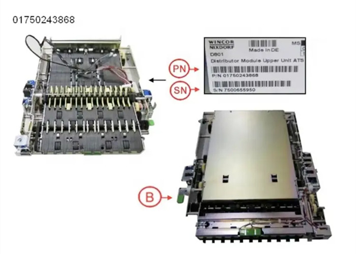 ATM-machineonderdelen Wincor-distributie-module bovenste eenheid ATS 01750243868 1750243868