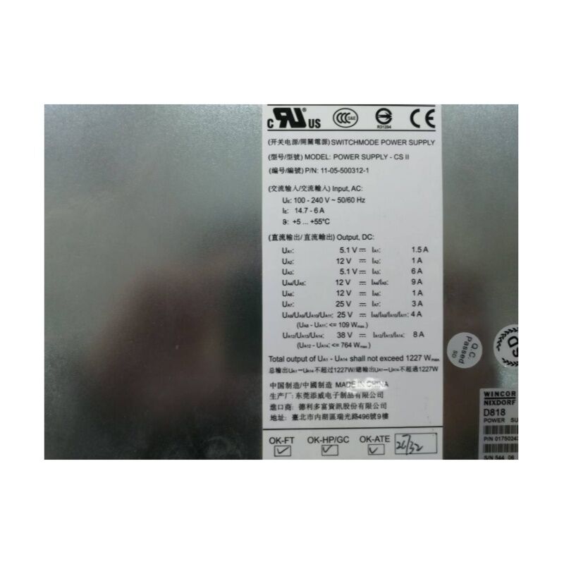 Wincor ATM Machine Onderdelen Wincor Cineo 2550 Voeding 1750243190